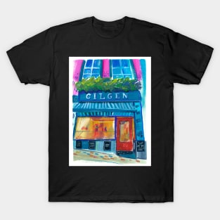 Gouache and colored pencils urban sketch | Gilgen Store T-Shirt